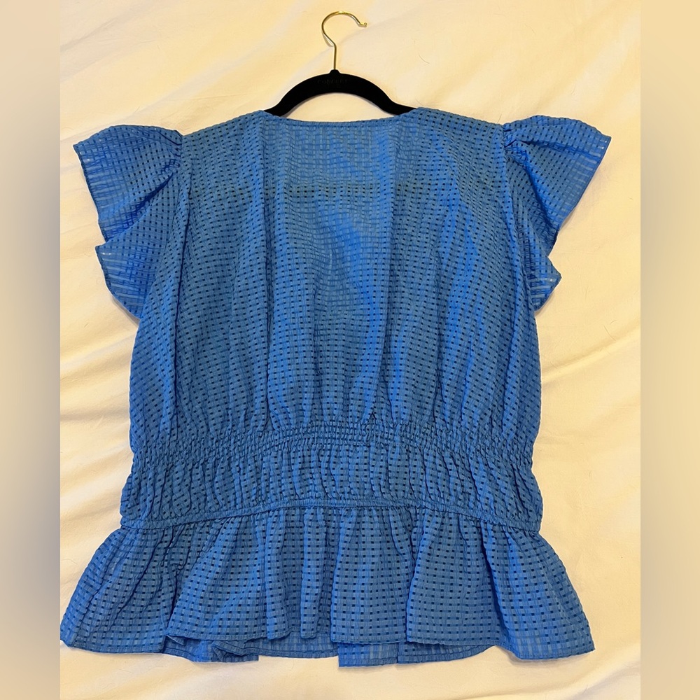 Umgee Azure Ruffle Sleeve Blouse - Picture 3 of 3